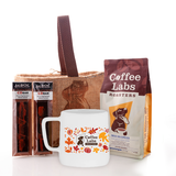 2024 Holiday Gift Bag - Coffee, 12oz Fall Ceramic Mug, CD Bar