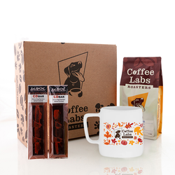 2024 Holiday Gift Box - Coffee, 12oz Fall Ceramic Mug, CD Bar